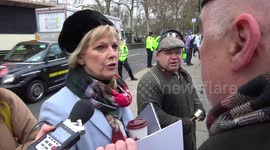 MP Anna Soubry welcomes 'Brexiteers' at Parliament on vote day