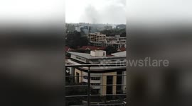 Smoke billows from Nairobi building following reports of gunfire