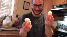 How to peel a boiled egg: Canadian dad reveals surprisingly easy way to shell