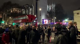 Parliament Square outside Houses of Parliament after Brexit “meaningful vote”