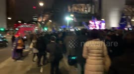 Parliament Square crowds outside Westminster after Theresa May’s deal is defeated
