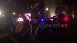 Crowd gathers on Parliament Square as May deal suffers historic defeat