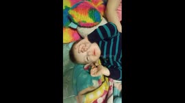 Adorable pretend sleeper