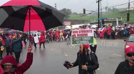Los Angeles Teachers Strike DAY 3 Rally in East LA. Teachers CLOSE DOWN THE STREET!
