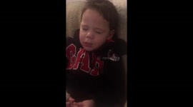 3 year old falls asleep eating ice cream