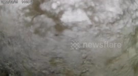 Lorry driver blinded by splash of water brakes on busy motorway