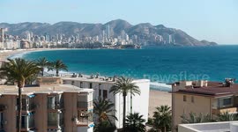 Timelapse, Winter sun, Benidorm, Spain