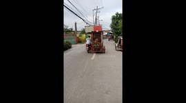 Modified motorcycle transports pet pit bulls