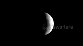 Speeded Up Super Moon Eclipse