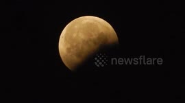 Speeded Up Super Moon Eclipse