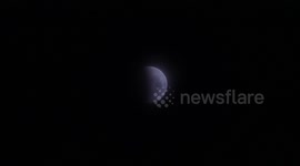 Early part of Super Blood Wolf Moon before total lunar eclipse