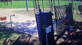 Man gets a shocking entry accidentally touching electric fence
