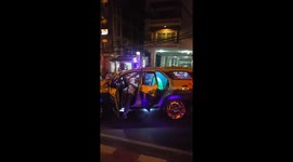 British pensioners make a flashy entrance at Thai tourist resort