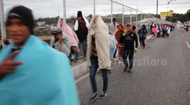 Honduran Migrant Caravan leaves Guatemala City and heads for Mexico