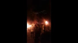 Protesta a medianoche en Catia, Caracas, Venezuela