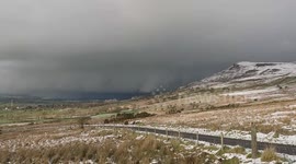 Shelf Cloud on Thundersnow Storm