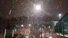 Snowing in London