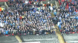 Gent fans at Wembley v Tottenham Hotspur on 23 Feb 2017