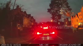 On a driving lesson. A car a head turns left so my student slows down, person a head turns safely. The person behind dosent looks and turns and we very nearly crash. Luckly we break in time. The student passed her test the best day