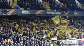 Dortmunds Yellow Wall at Tottenham 17 March 2016