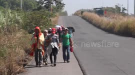 Honduran Migrants head for Guatemala-Mexico Border