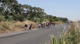 Honduran Migrants head for Guatemala-Mexico Border