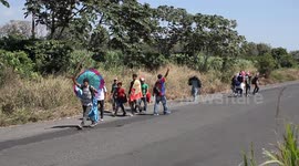 Honduran Migrants head for Guatemala-Mexico Border