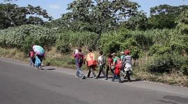 Honduran Migrants head for Guatemala-Mexico Border