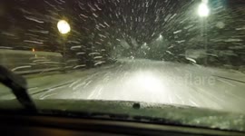 Intense Blizzard Filmed on Dashcam in the Scottish Highlands