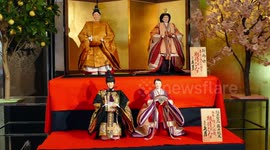 Kyugetsu Co. unveils hina dolls modeled after Crown Prince Naruhito and Crown Princess Masako