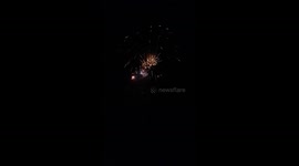 Fireworks and silhouettes