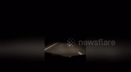 Newsflare Edit - My drive home from work in a thunderstorm... short clip from Dash cam footage.