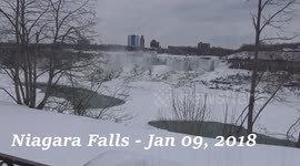 Niagara Falls covered in Snow & Ice