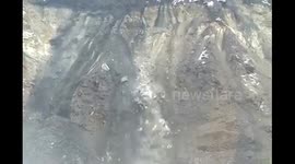 Landslide NHW44  at gangroo Ramsoo Ramban. Jammu Kashmir India