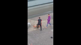 Street Fight Caught On Camera In Newport