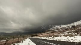 Storm Clouds & Mountain Snow - Time Lapse