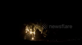 This is what a military flare test at night looks like