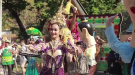 Colourful dance display at Thai tourism festival