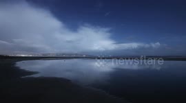 Moonlit Snow Clouds - Time Lapse