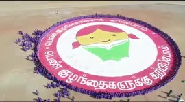 Hundreds of woman form ring of safety to protect 'girl child day' in India