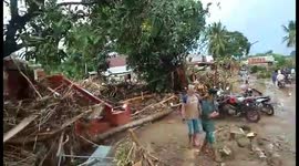 People in South Sulawesi Clean Their Area in Aftermath of Flood