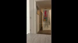 Woman walks into a prank