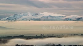Stunning winter scenes over the Eden Valley and the northern Lake District Fells