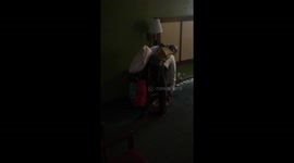 Worst Hotel Room Ever? No Bed and Trashed Room