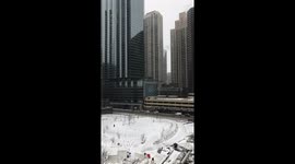 Snowfall in Streeterville, Chicago, 1/25/19