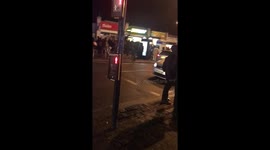 Scores of youths smash up Subway shop in East London