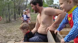 Australia day backyard slide