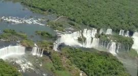 Amazing footage from Helicopter of Iguazu falls in Brazil
