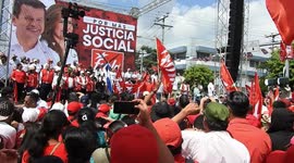 El Salvador: closure of the electoral campaign of the candidate for the presidency by the FMLN, Hugo Martínez