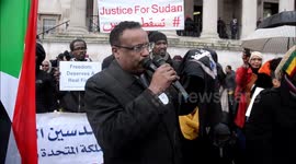 London's Sudanese community demonstrate against Omar al-Bashir as protests continue to rage